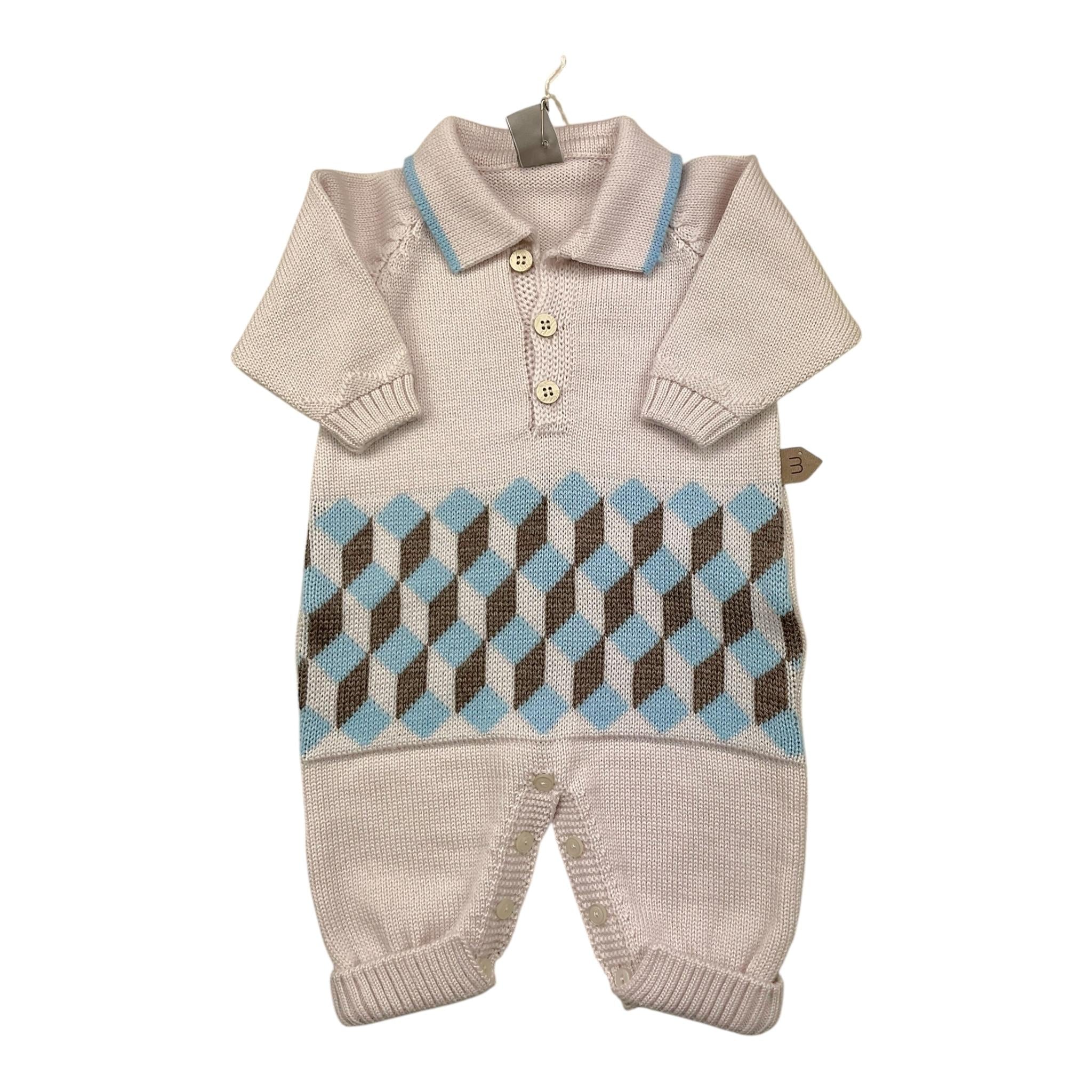 MARLU' tutina tinta unita con bottoni Beige per Neonato IG6810 BEIGE MARLU' 