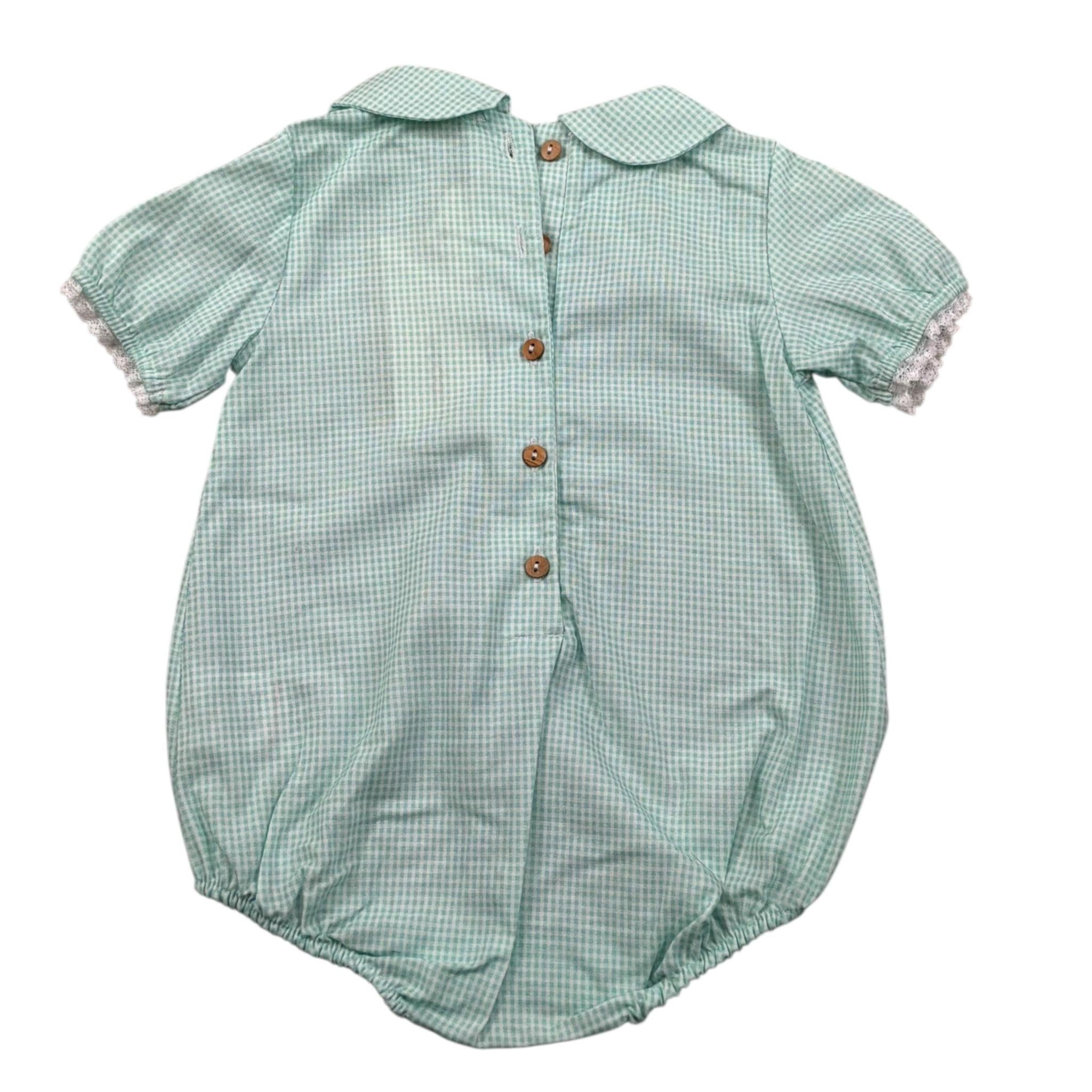 Wedoble Body Mezza Manica Fantasia Quadretti per Neonata V2505916X VERDE ACQUA WEDOBLE 