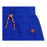 Carre'Ment Beau Short Tinta Unita Con Elastico In Vita Blu Per Neonata