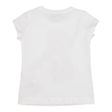 Monnalisa T-Shirt Tinta Unita Girocollo con Stampa per Bambina 11E623 BIANCO MONNALISA 