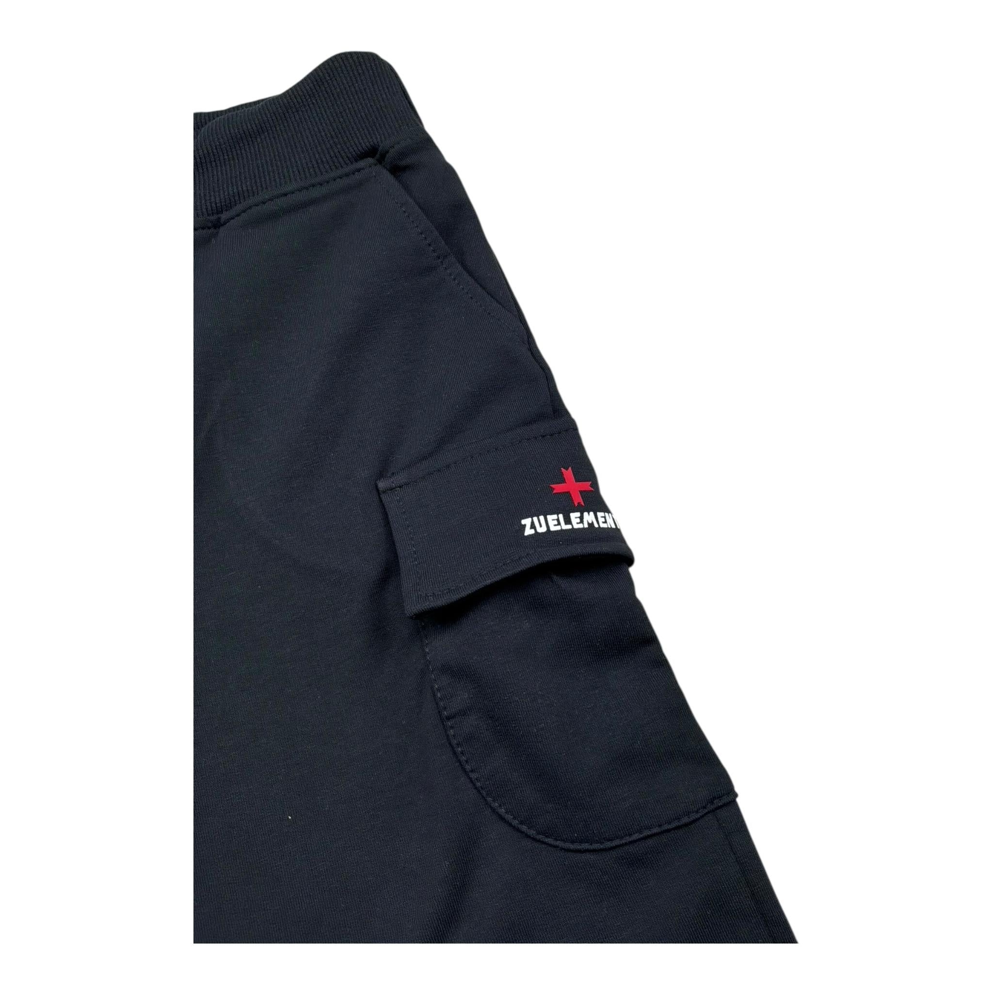 Zu+Elements Bermuda Tinta Unita con Tasconi per Bambino ZU254 NERO ZU+ELEMENTS 