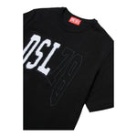 Diesel T.Shirt Girocollo Tinta Unita con Logo per Bambino J02228 NERO DIESEL 