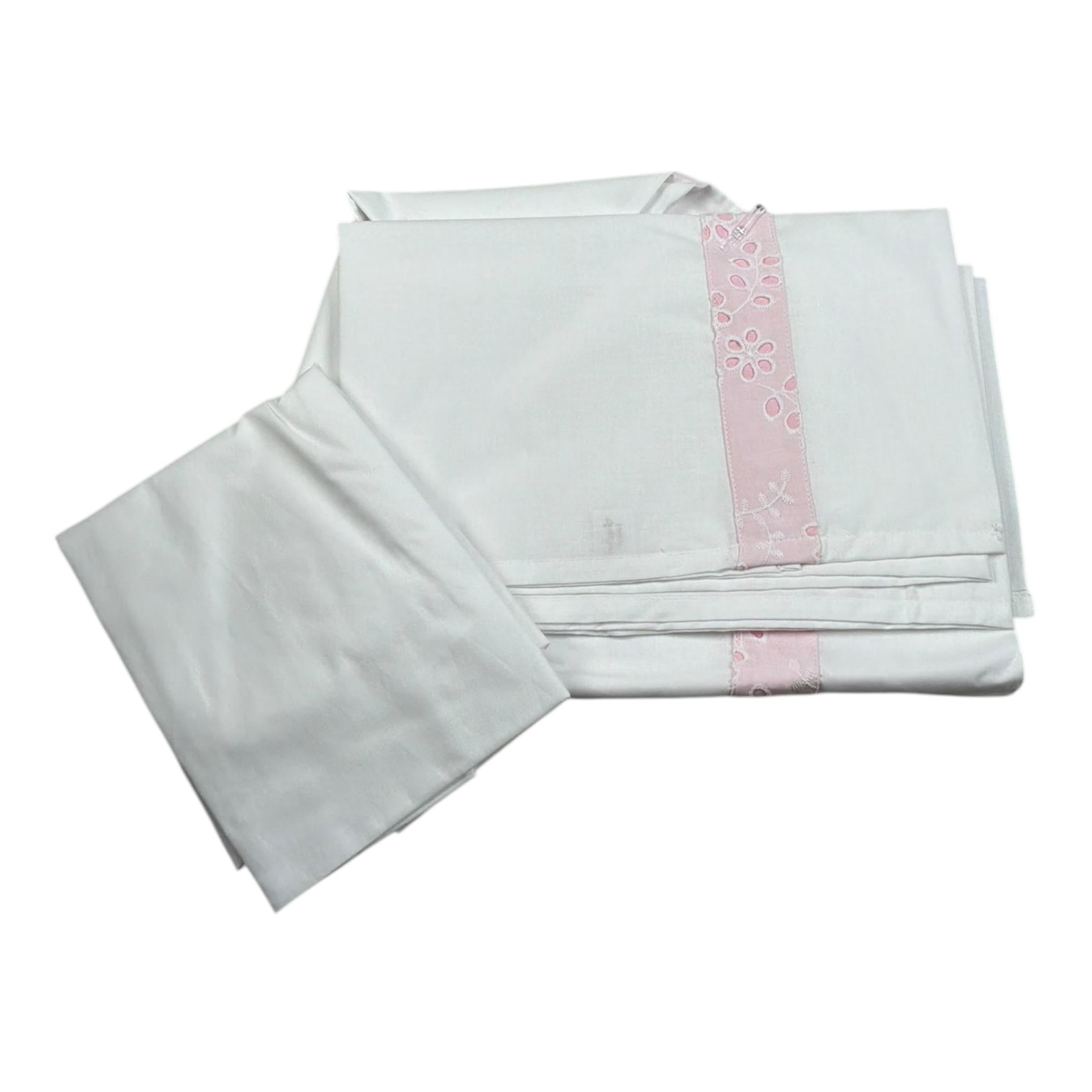 Baby Vip Set Lenzuola 3 Pezzi  per Neonata T1382 BIANCO BABY VIP 