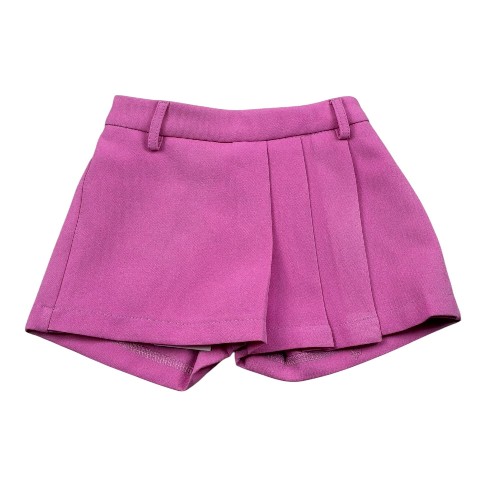 M+E' Short tinta unita con Elastico In Vita Rosa per Bambina UE1743J ROSA M+E' 