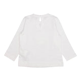 Monnalisa Shirt Girocollo Tinta Unita con Stampa per Neonata 39D612 BIANCO MONNALISA 
