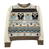 TRUSSARDI maglia girocollo tinta unita con stampa in contrasto Panna per Bambino TGA25035MA PANNA TRUSSARDI 