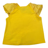 Mariuccia Top tinta unita Giromanica con Rouches Giallo per Bambina MMBSS22C475 GIALLO MARIUCCIA 