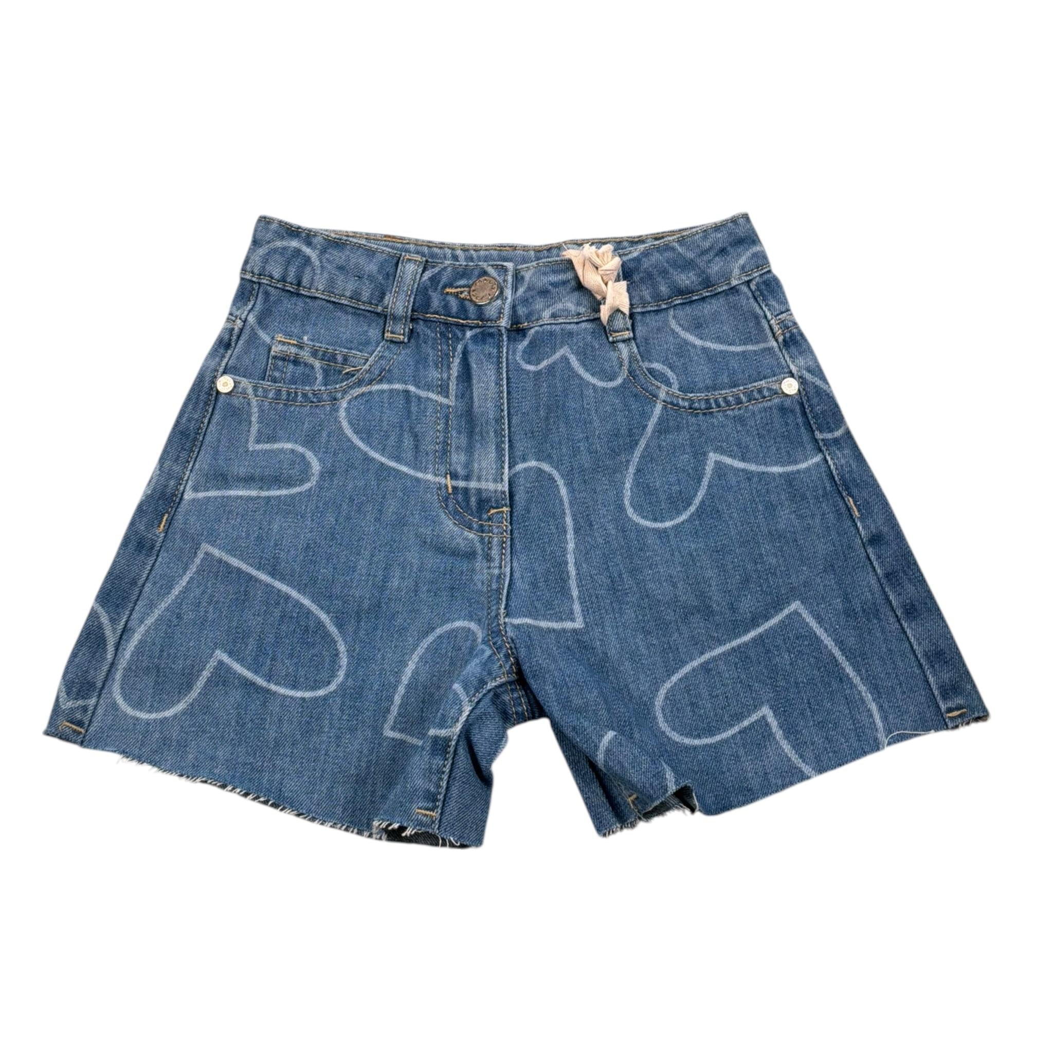 Manila Grace Short In Denim Tinta Unita con Girovita Regolabile per Bambina 375PMBS25 AZZURRO MANILA GRACE 
