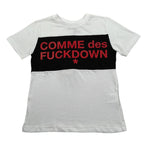 Comme Des Fuckdown T-Shirt Girocollo tinta unita con Stampa Bianco per Bambino TSCD2115J BIANCO COMME DES FUCKDOWN 