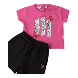 Sarabanda Completo 2 Pezzi T-Shirt-Short per Bambina 0B255 FUXIA SARABANDA 