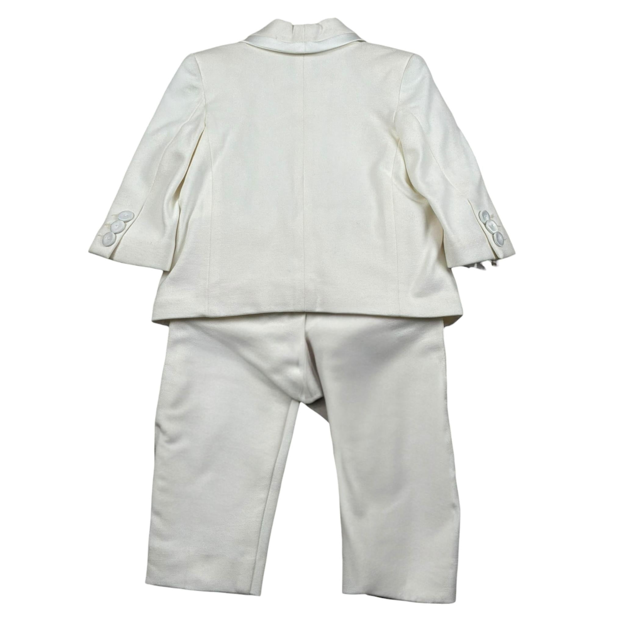 Petit Completo 4 Pezzi Giacca-Pantalone-Camicia-Papillon per Neonato S3415479L PANNA PETIT 