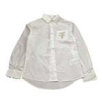 Fracomina Camicia Tinta Unita con Brillantini per Bambina EM0415 BIANCO FRACOMINA 