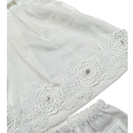 Marlu' Abito Mezza Manica Tinta Unita con Culotte per Neonata EP1217MUX BIANCO MARLU' 