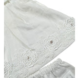 Marlu' Abito Mezza Manica Tinta Unita con Culotte per Neonata EP1217MUX BIANCO MARLU' 