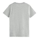 Scotch & Shrunk T-Shirt Tinta Unita Girocollo con Stampa per Bambino 180474 GRIGIO SCOTCH & SHRUNK 