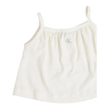 Calvin Klein Top Tinta Unita con Bretelle per Bambina IG0IG02870 PANNA CALVIN KLEIN 