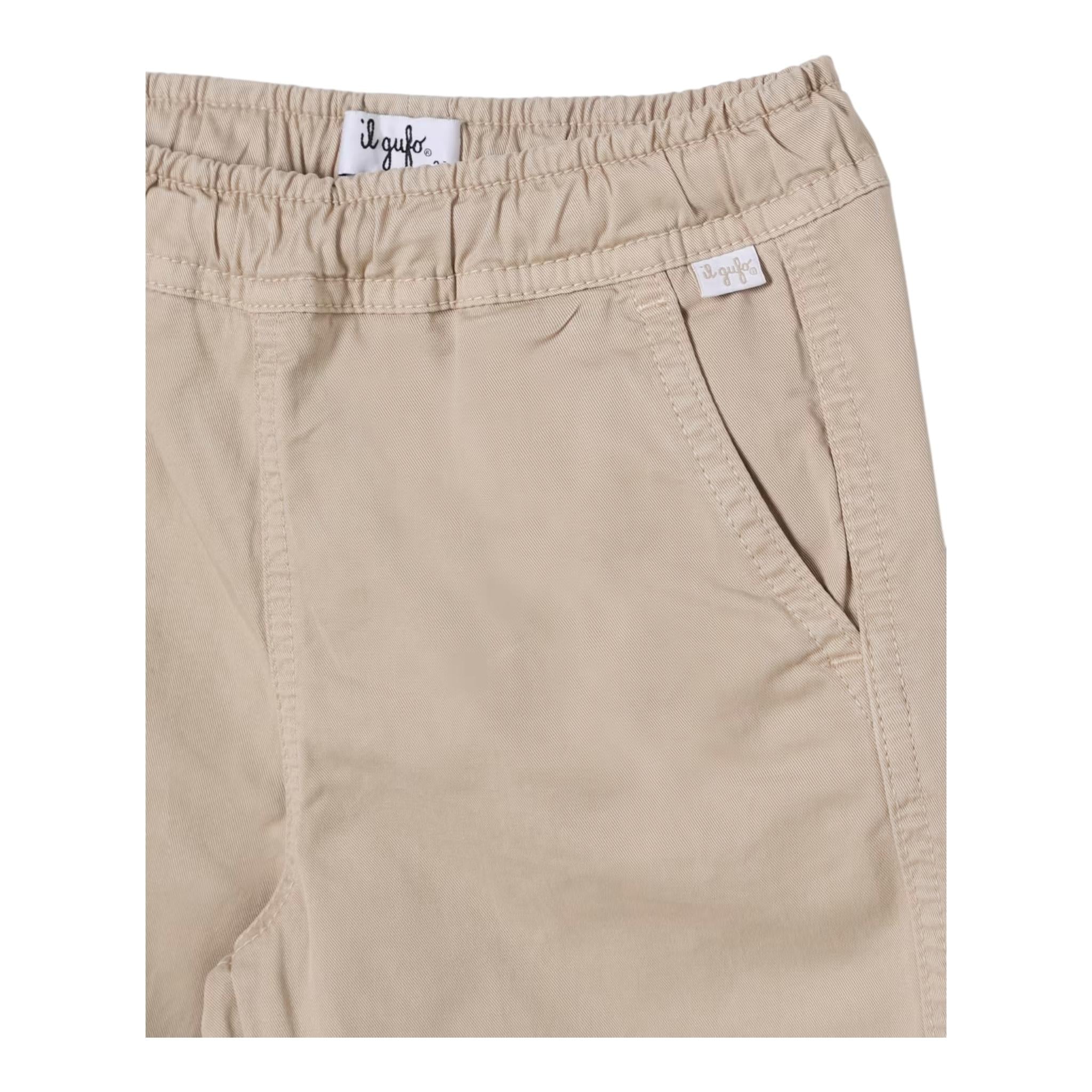 Il Gufo Pantalone Tinta Unita con Elastico In Vita per Bambino P25PL404C6074 BEIGE IL GUFO 