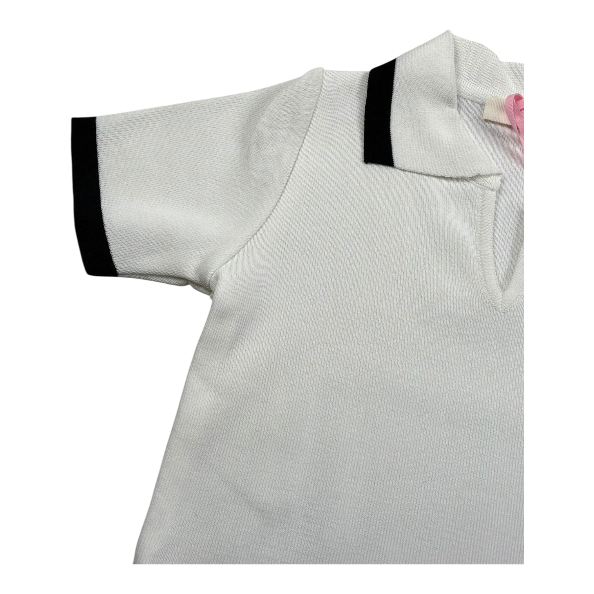 Vicolo Polo Mezza Manica Tinta Unita  per Bambina 3146W00303 PANNA VICOLO 