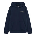 BALMAIN felpa tinta unita con cappuccio e logo Blu per Bambino BV4P30 BLU BALMAIN 