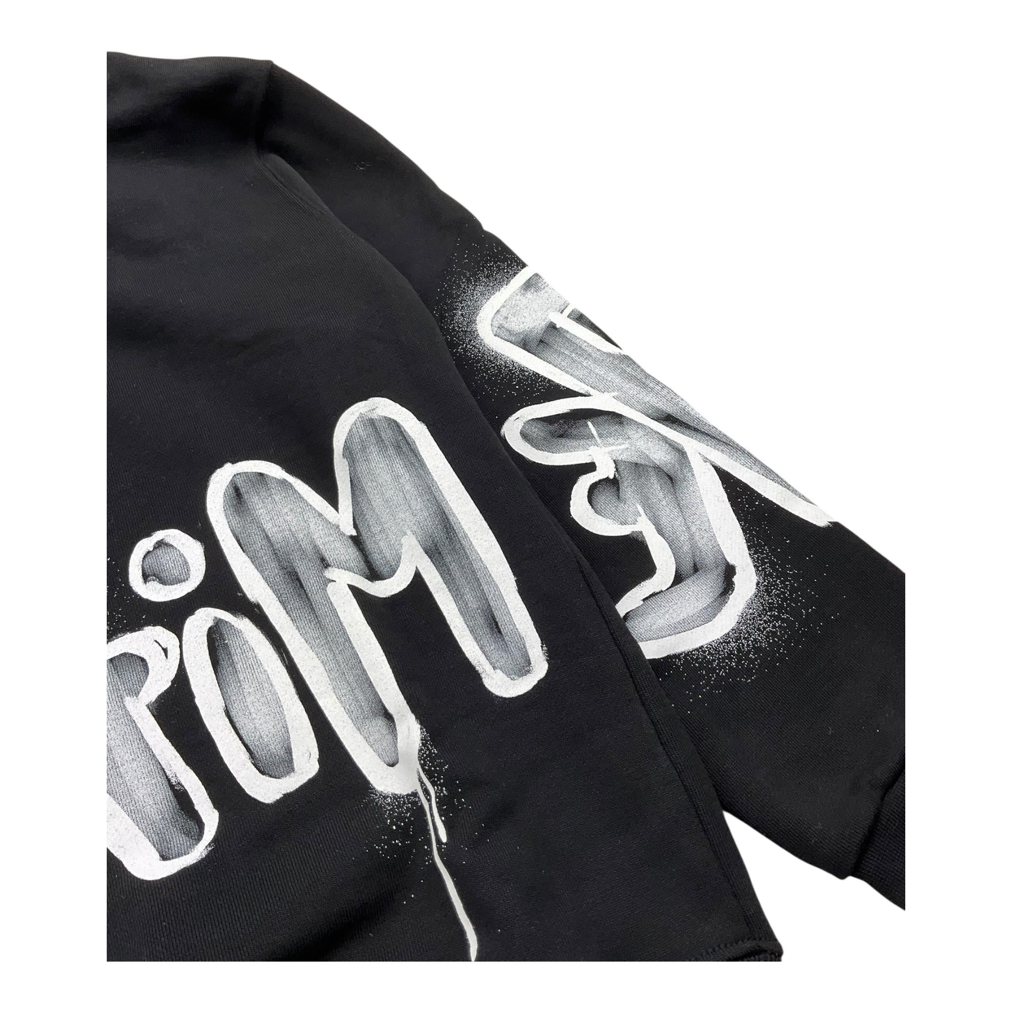 DISCLAIMER felpa con cappuccio tinta unita e stampa Nero per Bambino 24IDK58242 NERO DISCLAIMER 