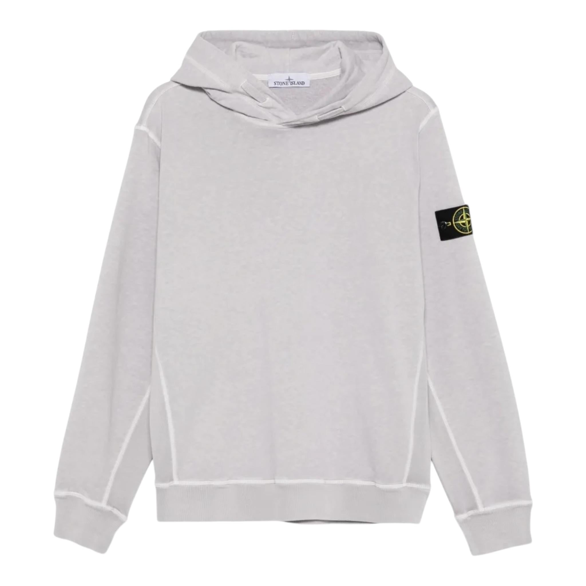 Stone Island Felpa Chiusa con Cappuccio Tinta Unita per Bambino K1S166100003 GLICINE STONE ISLAND 