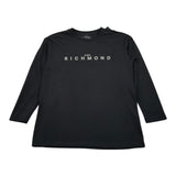 John Richmond Shirt Girocollo Tinta Unita con Stampa per Bambino RBP26021TS NERO JOHN RICHMOND 