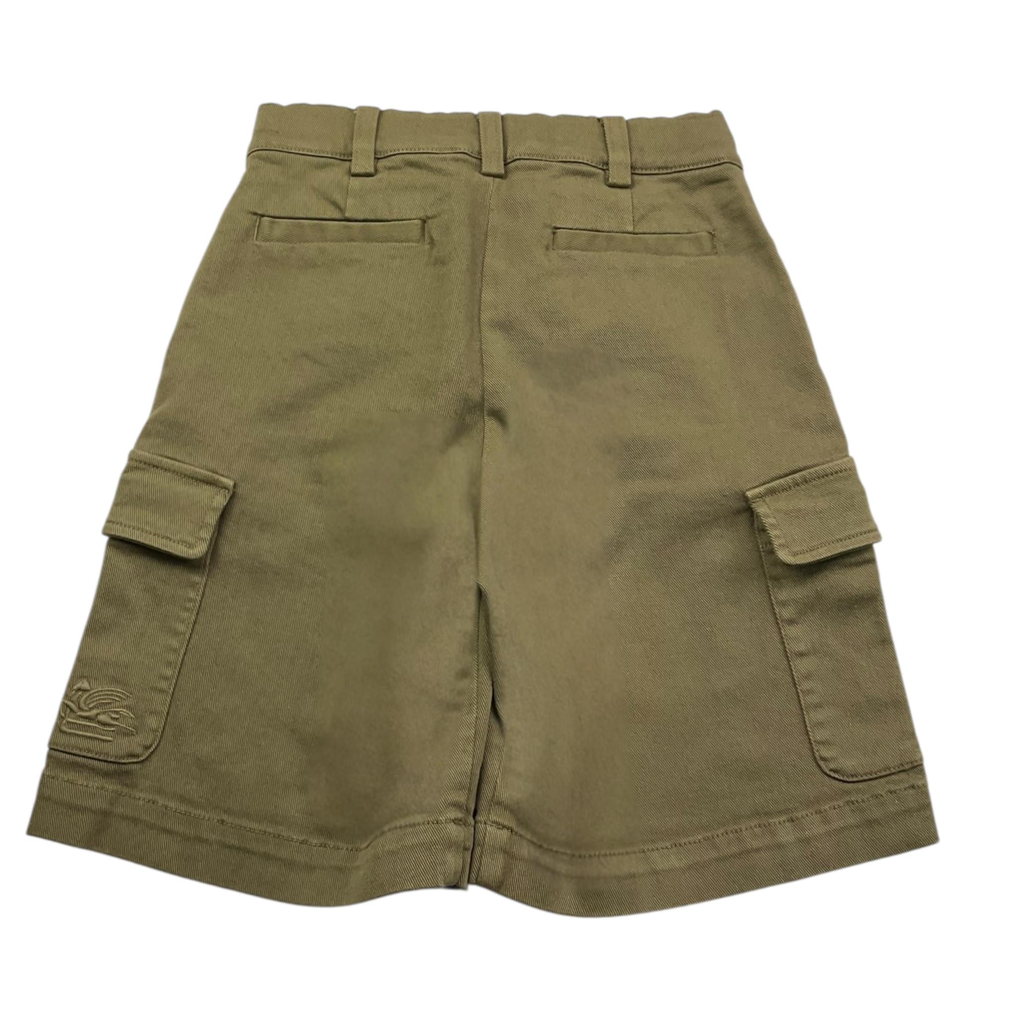 Etro Bermuda Modello Cargo Tinta Unita per Bambino GU6P89 VERDE ETRO 