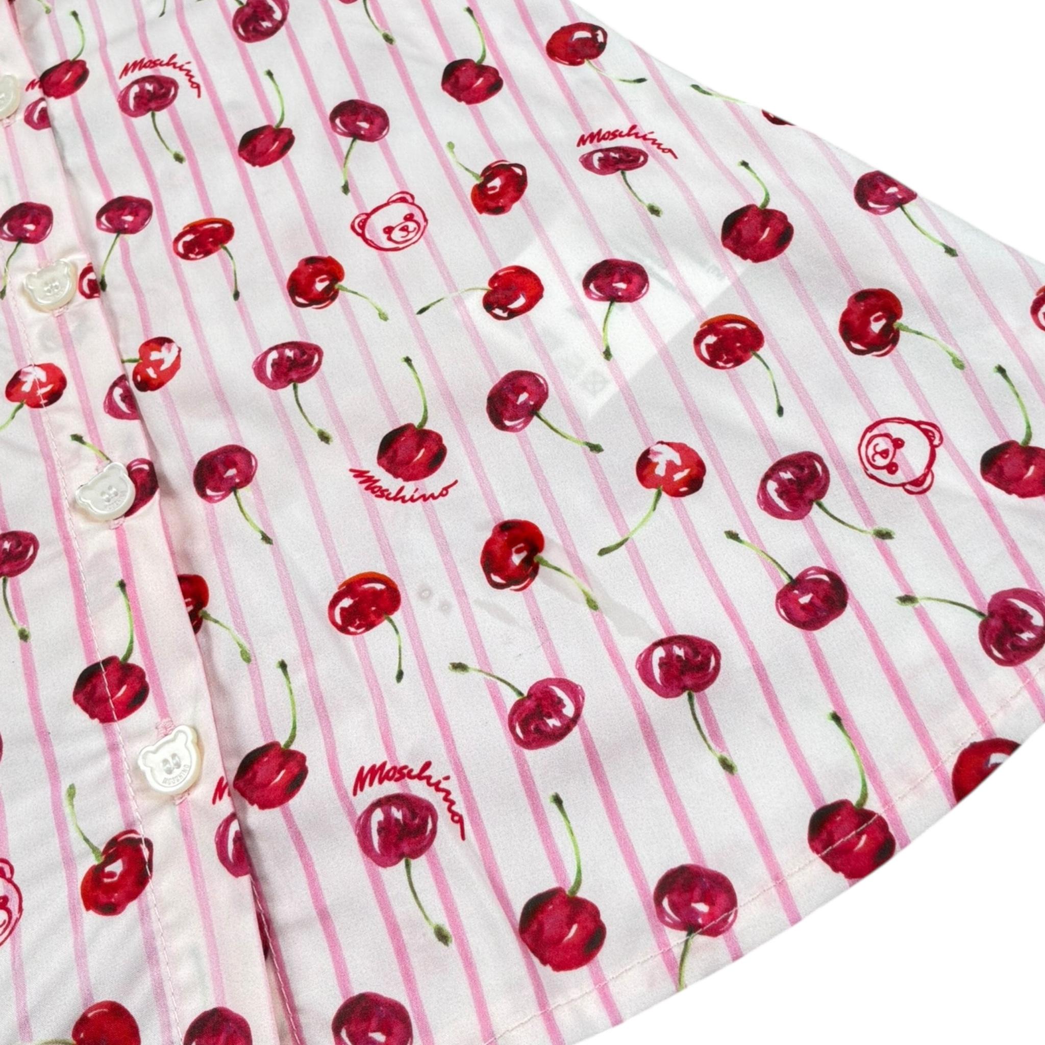 Moschino Abito Tinta Unita con Fantasia Mezza Manica per Neonata MDV0D8 BIANCO MOSCHINO 