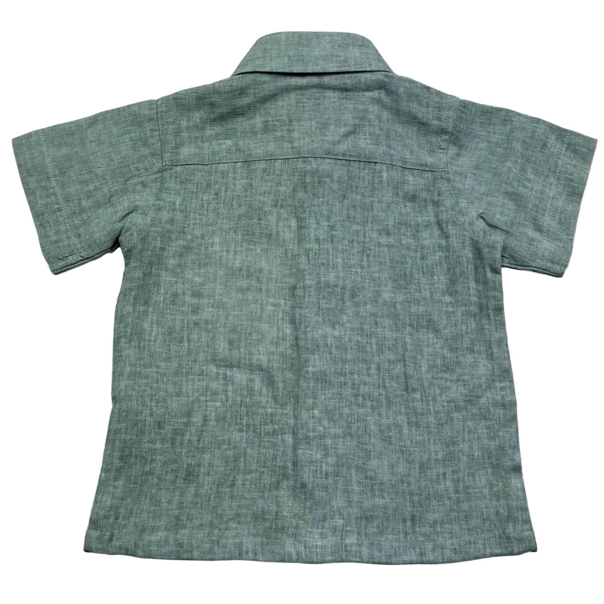 Trussardi Camicia Mezza Manica Tinta Unita per Neonato TIP26068CA VERDE TRUSSARDI 