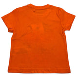 Losan T-Shirt Girocollo Tinta Unita con Stampe In Contrasto Arancione per Neonato