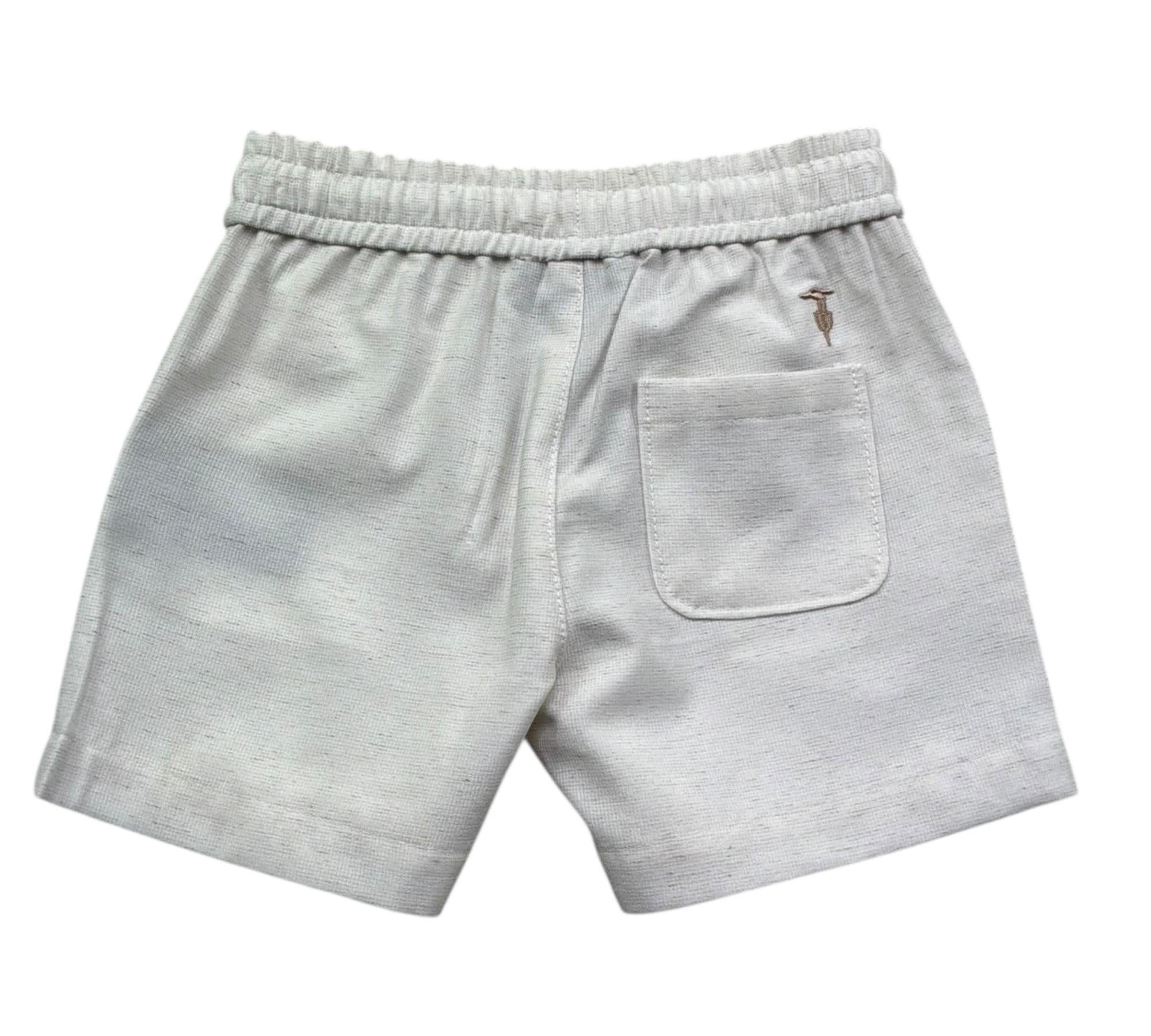 Trussardi Bermuda Tinta Unita con Elastico In Vita per Neonato TIP26063BE PANNA TRUSSARDI 