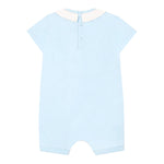 Moschino Pagliaccetto Tinta Unita con Stampa per Neonato MUT049M AZZURRO MOSCHINO 