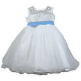 Enylo' Abito Cerimonia Tinta Unita Giromanica per Bambina 8269 BIANCO ENYLO' 