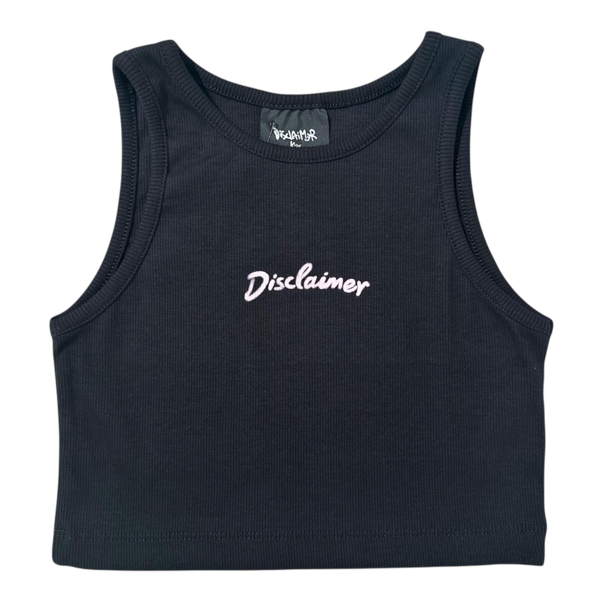 Disclaimer Top Giromanica Tinta Unita con Logo per Bambina 25EDK58502 NERO DISCLAIMER 