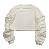 NAICE felpa tinta unita girocollo con stampa brillantinata Bianco per Bambina 27235 BIANCO NAICE 