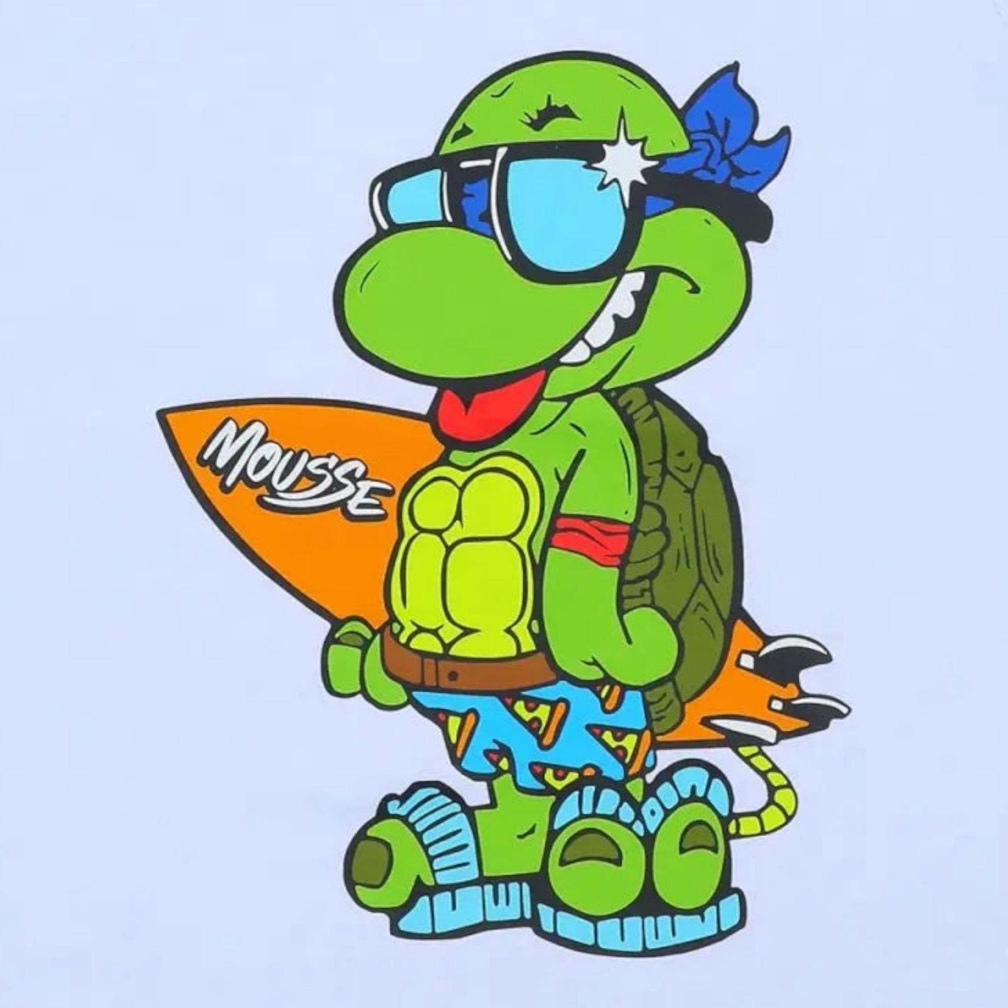 Mousse T-Shirt Tinta Unita con Stampa per Bambino NINJASURFFF BIANCO MOUSSE 