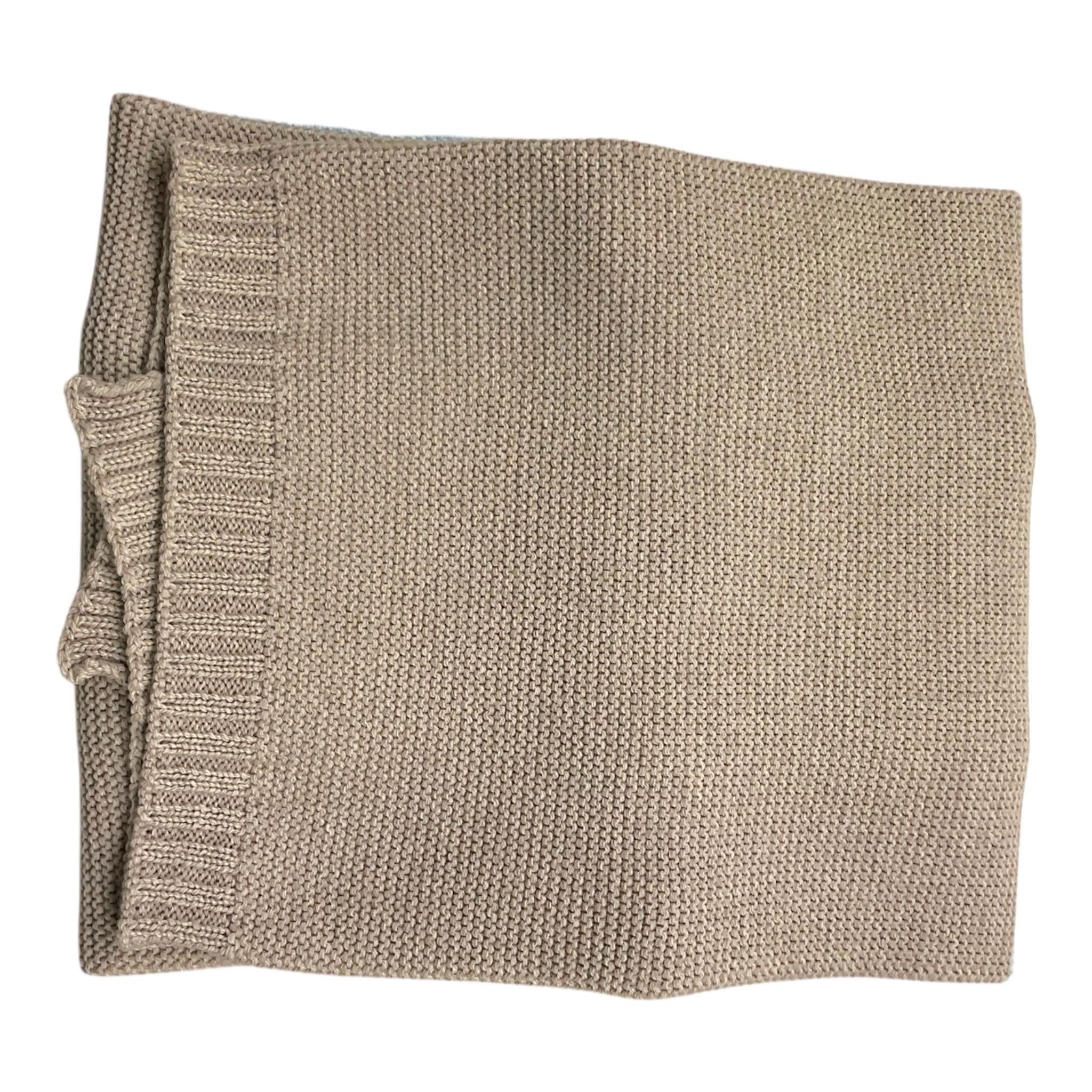 BABY LORD coperta bicolore con pon pon Marrone/azzurro per Neonato 114 MARRONE/AZZURRO BABY LORD 