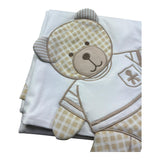 Le Bebe Coperta Tinta Unita con Ricami per Neonato LBB5285 BIANCO LE BEBE 