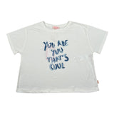 Imperial T-Shirt Girocollo Tinta Unita con Stampa per Bambina MB57030G75 BIANCO IMPERIAL 