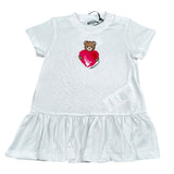 Moschino Abito Mezza Manica Tinta Unita con Stampa per Neonata MDV0DJ BIANCO MOSCHINO 