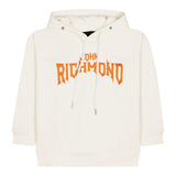 JOHN RICHMOND felpa con cappuccio tinta unita con stampa in contrasto Bianco per Bambino RBA24057FEX BIANCO JOHN RICHMOND 