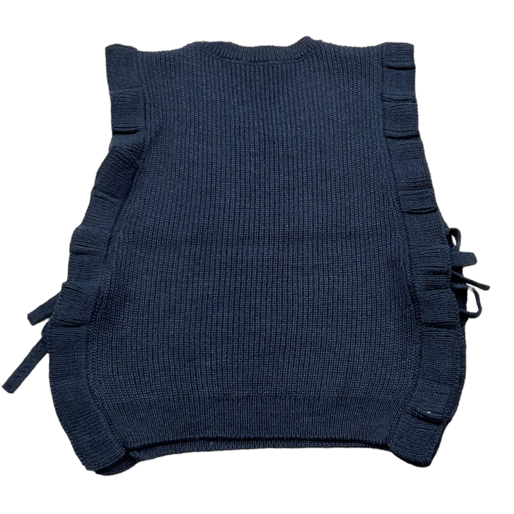 BARCELLINO gilet tinta unita scollo a v Blu per Neonata 115316 BLU BARCELLINO 