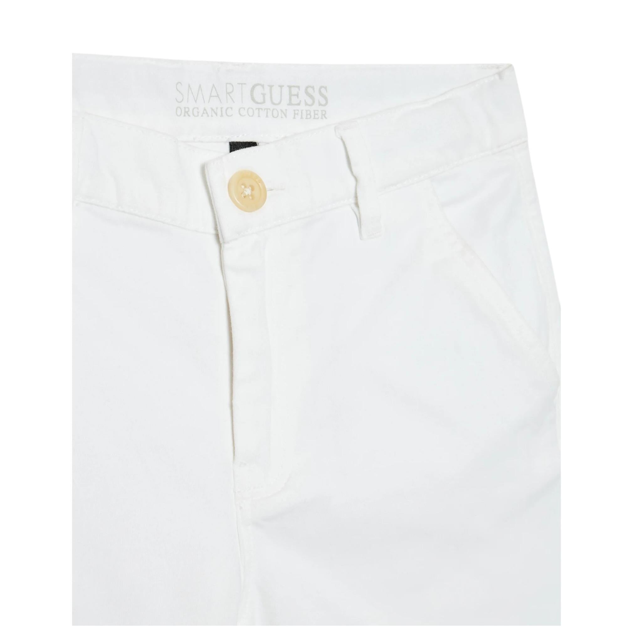 Guess Bermuda Tinta Unita con Elastico In Vita per Neonato I2RD00WEHD0X BIANCO GUESS 