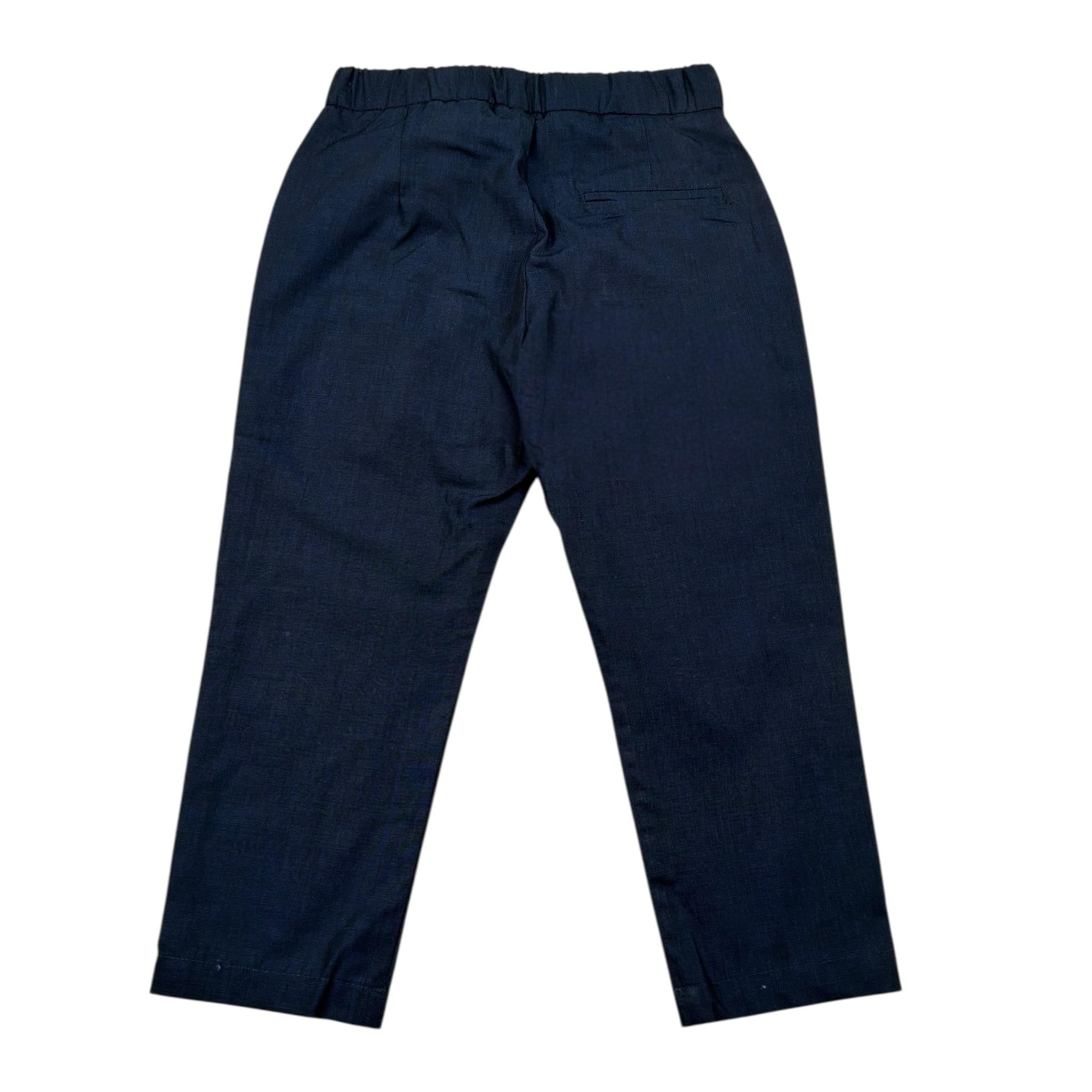 Daniele Alessandrini Pantalone Tinta Unita con Elastico In Vita per Neonato 1295P00252 BLU DANIELE ALESSANDRINI 