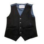 TRUSSARDI gilet bicolore Nero/blu per Bambino TBA25125 NERO/BLU TRUSSARDI 