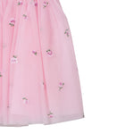 Simonetta Abito Cerimonia Tinta Unita con Paillettes per Bambina SU1B82 ROSA SIMONETTA 