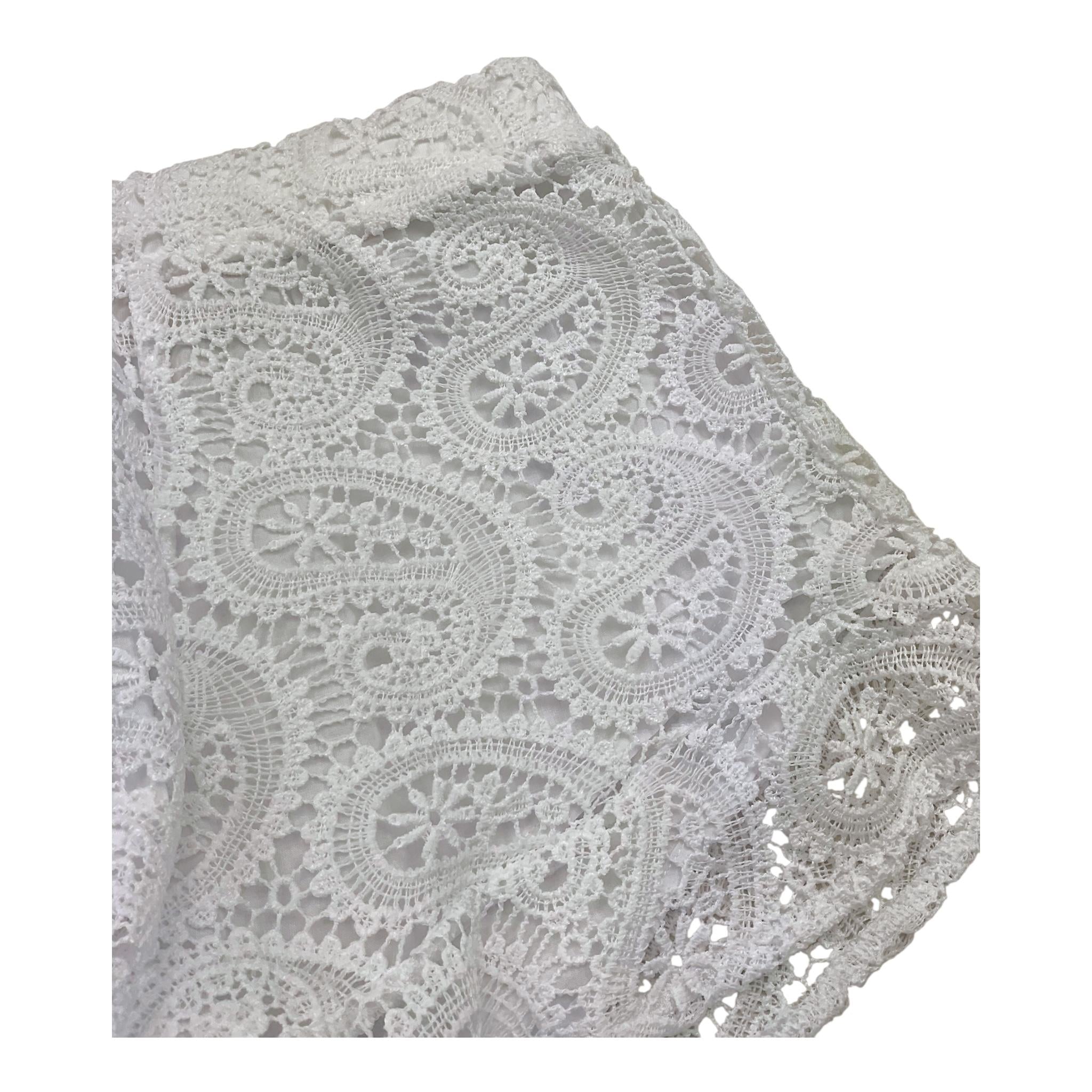 Twinset Completo Top-Short Tinta Unita Traforato per Bambina 251GJ2QR7 BIANCO TWINSET 