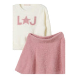 LIU JO completo 2pz maglia-gonna bicolore Bianco/rosa per Bambina KF4126 BIANCO/ROSA LIU JO 