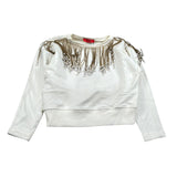 Jijil Felpa tinta unita con Applicazioni Bianco per Bambina JJE23FP016 BIANCO JIJIL 