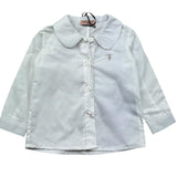 Trussardi Camicia Manica Lunga Tinta Unita con Logo per Neonata TIP26127CA BIANCO TRUSSARDI 
